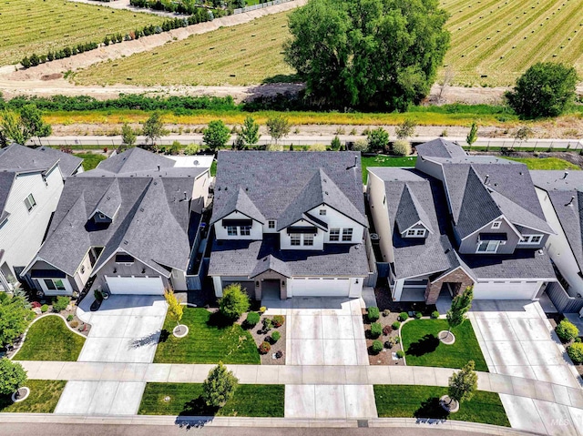 aerial perspective of suburban area