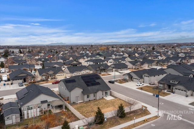 aerial view featuring a residential view