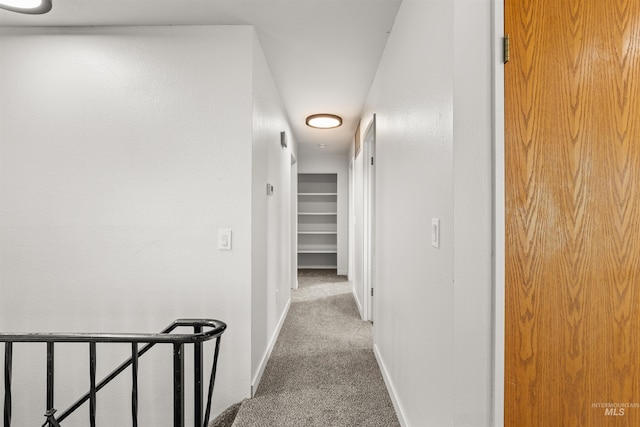 hallway with carpet