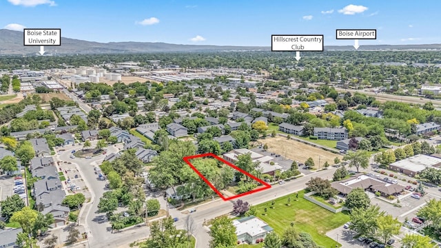 404 N Allumbaugh St, Boise, ID 83704 - aerial overview of property's location featuring property parcel outlined