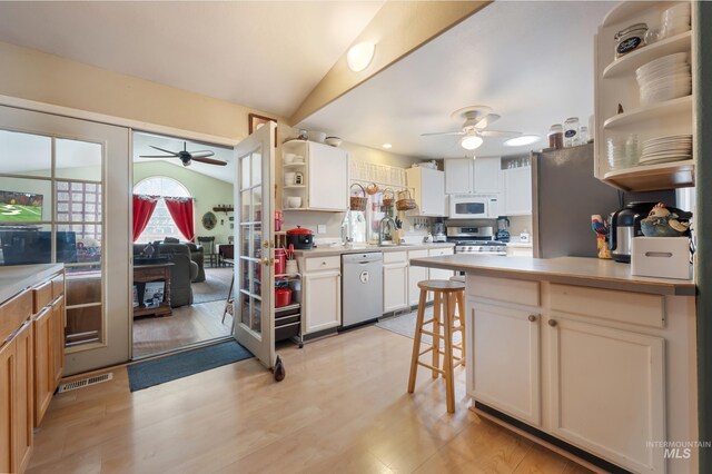 interior space featuring light tile patterned floors