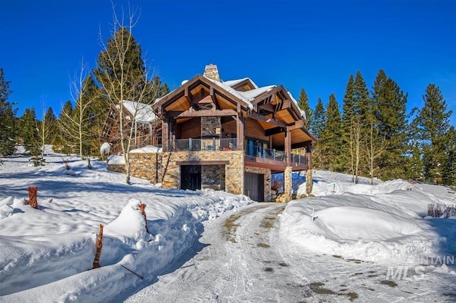 516 Whitewater Dr, Donnelly, ID 83615 - view of front of home featuring a balcony