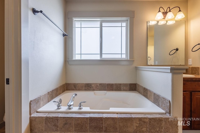 11965 Goldfinch St, Caldwell, ID 83605 - bathroom featuring vanity and a garden tub