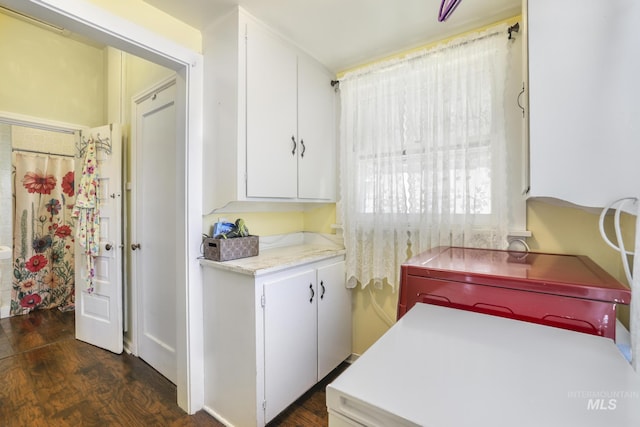 411 E 6th Ave, Twin Falls, ID 83301 - bedroom featuring dark wood-style flooring and washer / dryer
