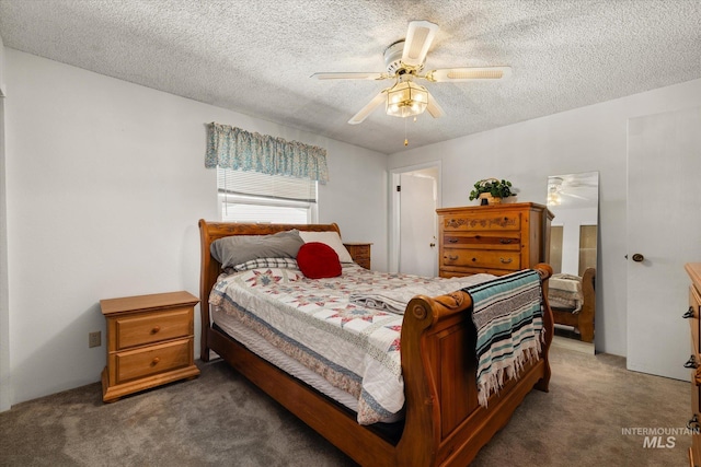 4667 S Shawnee Way, Boise, ID 83709 - bedroom with carpet floors, a textured ceiling, and a ceiling fan