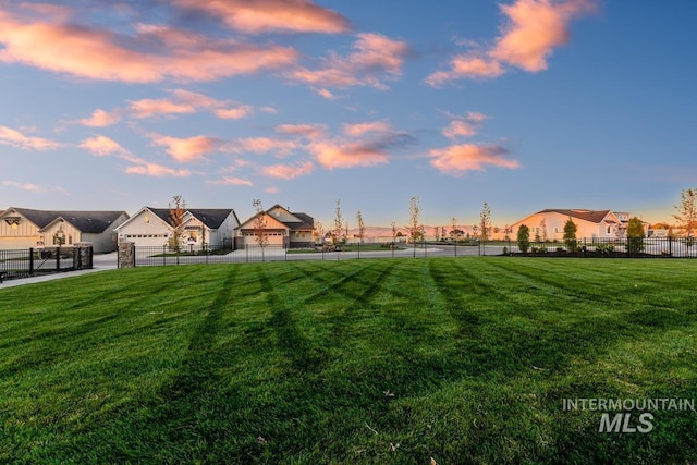 3389 E Englehart Dr, Meridian, ID 83642 - yard at dusk featuring a residential view