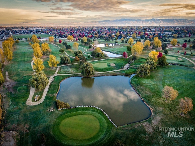 3389 E Englehart Dr, Meridian, ID 83642 - aerial view at dusk of a water and mountain view and golf course view