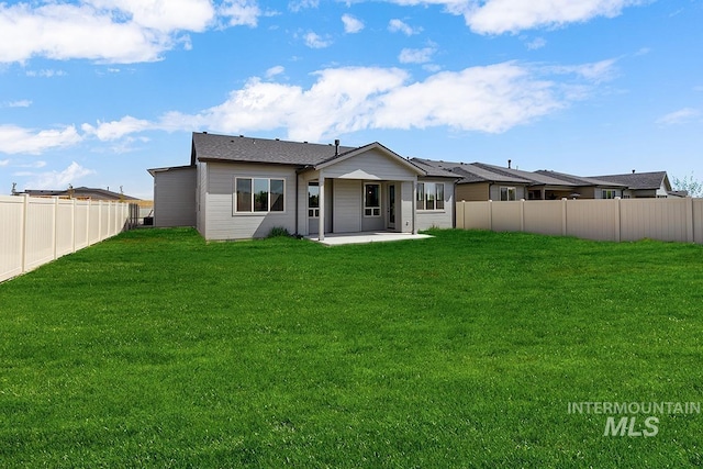 3389 E Englehart Dr, Meridian, ID 83642 - rear view of property with a patio and a fenced backyard