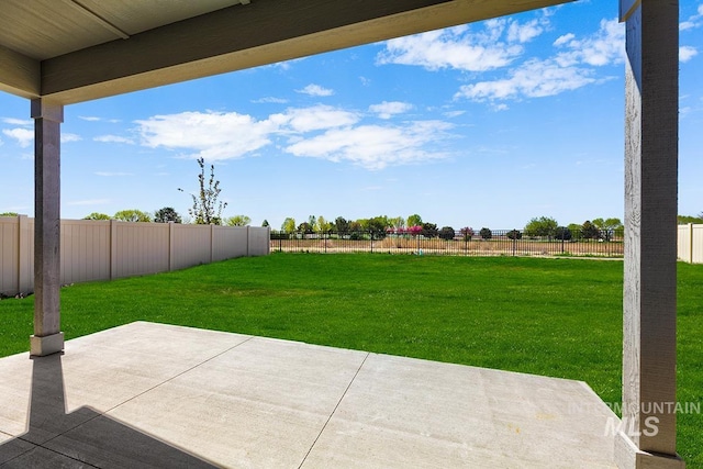 3389 E Englehart Dr, Meridian, ID 83642 - fenced backyard with a patio