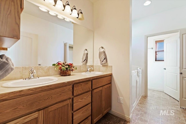 bathroom with vanity