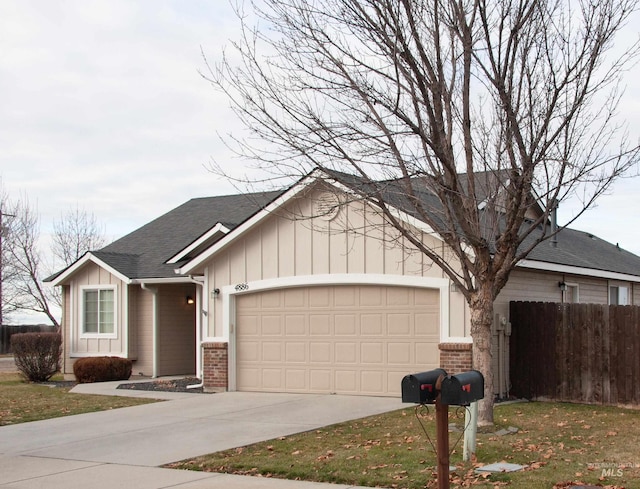 view of front of home featuring a garage