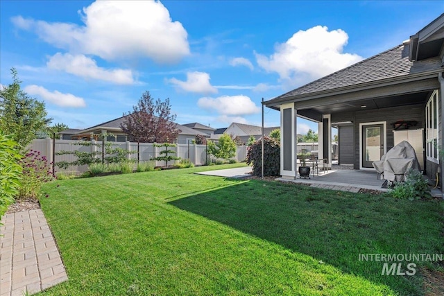 492 Applecreek St, Middleton, ID 83644 - fenced backyard with a patio and a residential view