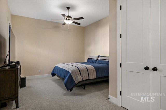 9351 W Sooty Grouse Ct, Boise, ID 83714 - carpeted bedroom featuring baseboards and ceiling fan