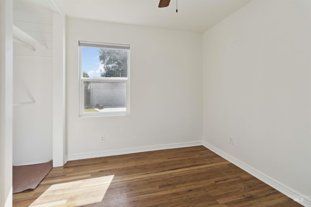608 S Eagleson Rd, Boise, ID 83705 - spare room with wood finished floors, ceiling fan, and baseboards