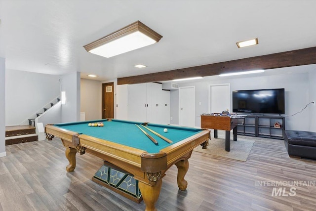 4320 N Locust Grv, Meridian, ID 83642 - game room featuring billiards and wood finished floors