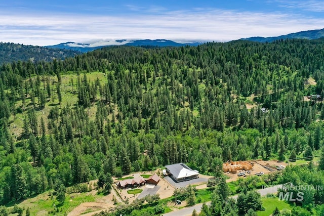 aerial view featuring a mountain view