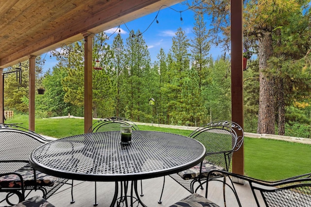 view of sunroom