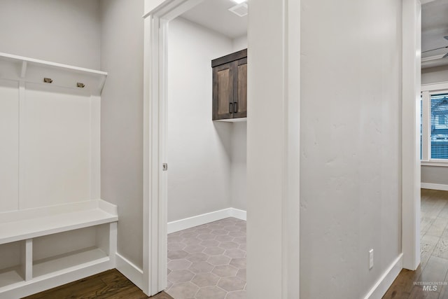 mudroom featuring hardwood / wood-style flooring