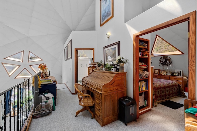 interior space with vaulted ceiling