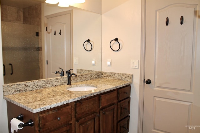 3349 E 4050 N, Twin Falls, ID 83301 - bathroom featuring vanity and a shower with door