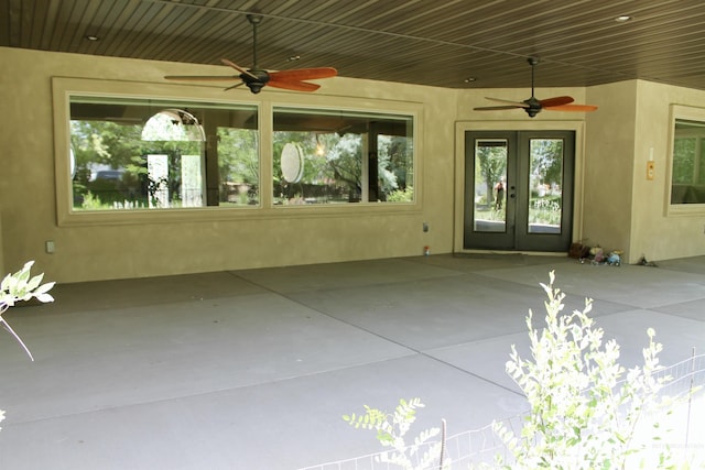 3349 E 4050 N, Twin Falls, ID 83301 - entrance to property featuring ceiling fan, french doors, and a patio area