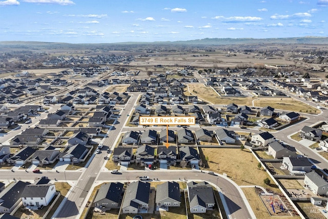 3749 E Rock Falls St, Nampa, ID 83686 - aerial view featuring a residential view and a mountain view