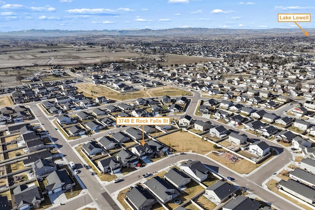 3749 E Rock Falls St, Nampa, ID 83686 - aerial view with a residential view and a mountain view