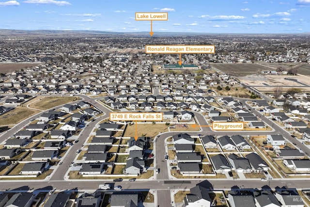 3749 E Rock Falls St, Nampa, ID 83686 - drone / aerial view with a residential view