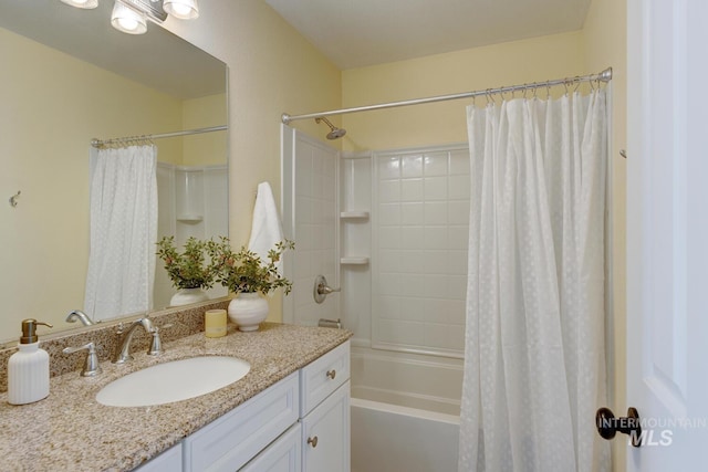 12335 W Red Spruce, Boise, ID 83713 - full bath featuring vanity and shower / bathtub combination with curtain