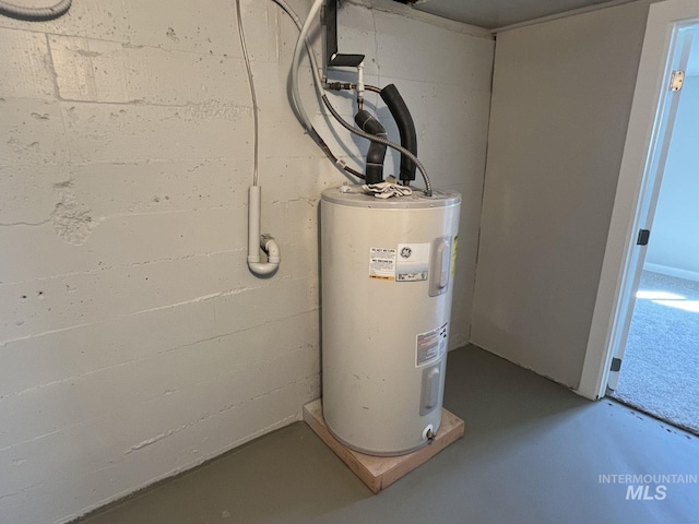 utilities featuring electric water heater