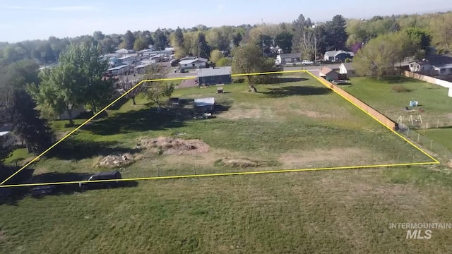 216 E 10th Ave E, Jerome, ID 83338 - aerial overview of property's location with property parcel outlined