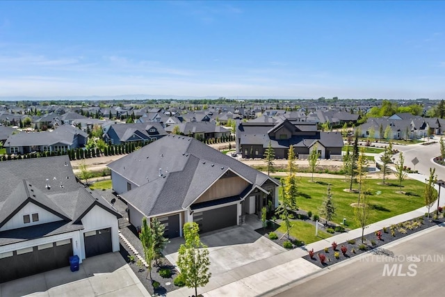 aerial perspective of suburban area