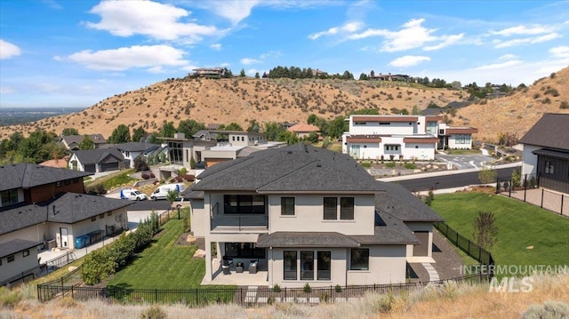 bird's eye view featuring a mountain view