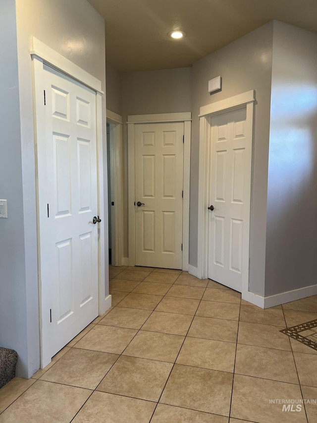 140 W Valley Rd, Hagerman, ID 83332 - hall with light tile patterned flooring and recessed lighting