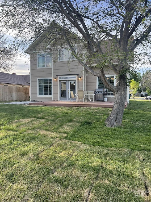 140 W Valley Rd, Hagerman, ID 83332 - back of property featuring a wooden deck