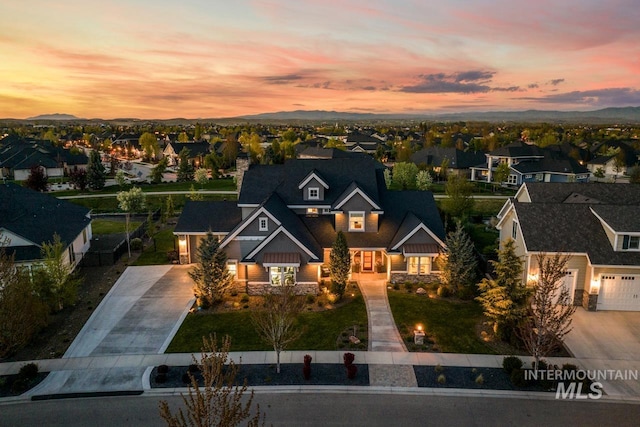 craftsman inspired home featuring a garage