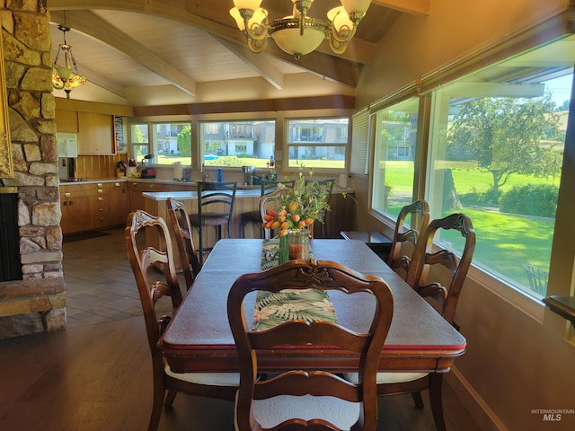708 16th St, Clarkston, WA 99403 - dining space with a chandelier, healthy amount of natural light, and dark wood finished floors