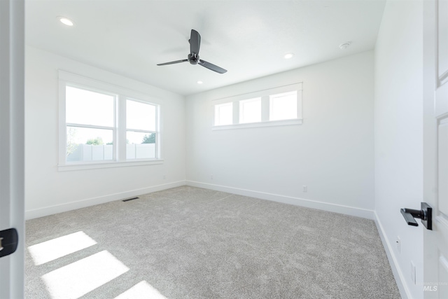 1246 E Rio Chico Dr, Kuna, ID 83634 - carpeted empty room with a ceiling fan, baseboards, and recessed lighting