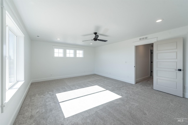 1246 E Rio Chico Dr, Kuna, ID 83634 - unfurnished room with carpet floors, a ceiling fan, recessed lighting, and baseboards
