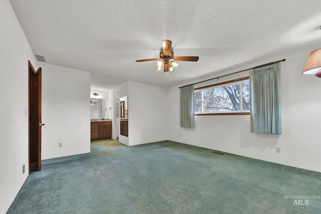 204 Hilldrop St, Caldwell, ID 83605 - carpeted empty room featuring ceiling fan, a textured ceiling, and visible vents
