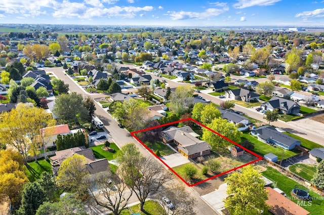 204 Hilldrop St, Caldwell, ID 83605 - drone / aerial view featuring a residential view