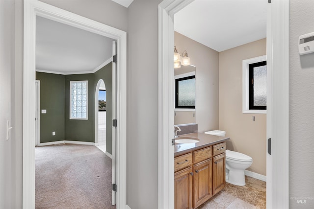 3224 Meadowlark, Lewiston, ID 83501 - bathroom with baseboards, vanity, and toilet