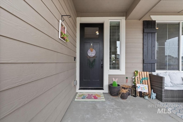 view of doorway to property