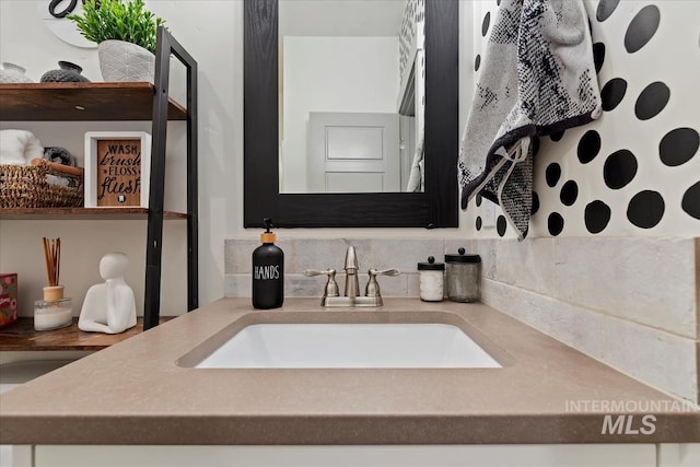 bathroom featuring vanity