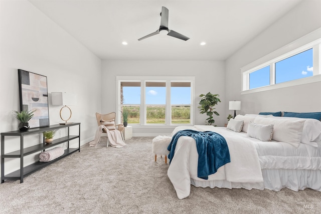 6536 W Flathead Lake St, Eagle, ID 83616 - bedroom with carpet, recessed lighting, and ceiling fan