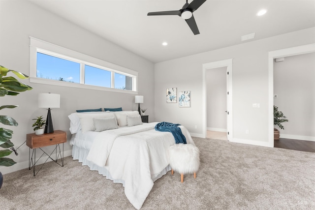 6536 W Flathead Lake St, Eagle, ID 83616 - carpeted bedroom with recessed lighting and a ceiling fan