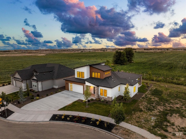 6536 W Flathead Lake St, Eagle, ID 83616 - aerial view at dusk of a view of rural / pastoral area