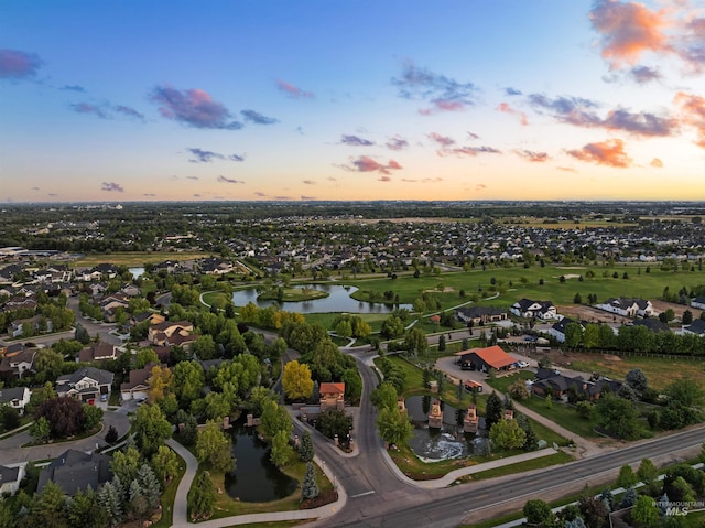 6536 W Flathead Lake St, Eagle, ID 83616 - aerial view at dusk of a water view and a residential view
