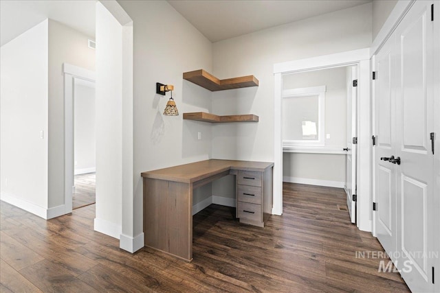 2187 E Hidcote St, Meridian, ID 83642 - unfurnished office with dark wood finished floors and baseboards