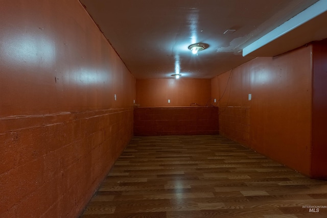 hallway featuring wood finished floors